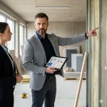 Эксперт контролирует соответствие ремонта проекту