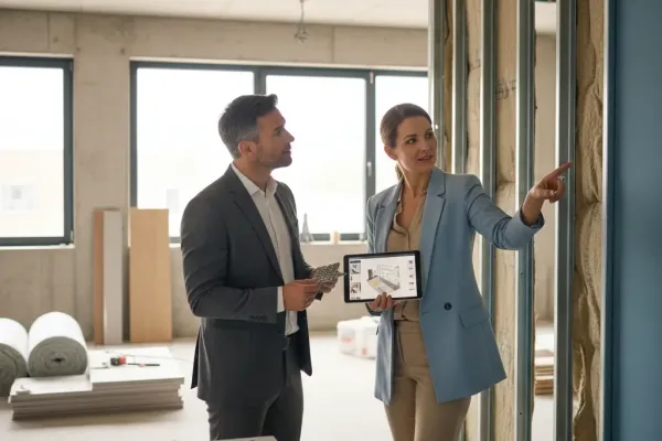 Обсуждение проекта ремонта помещения с экспертом