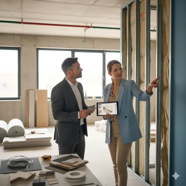 Обсуждение проекта ремонта помещения с экспертом