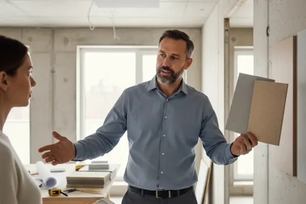 Специалист сравнивает отделочные материалы для ремонта квартиры